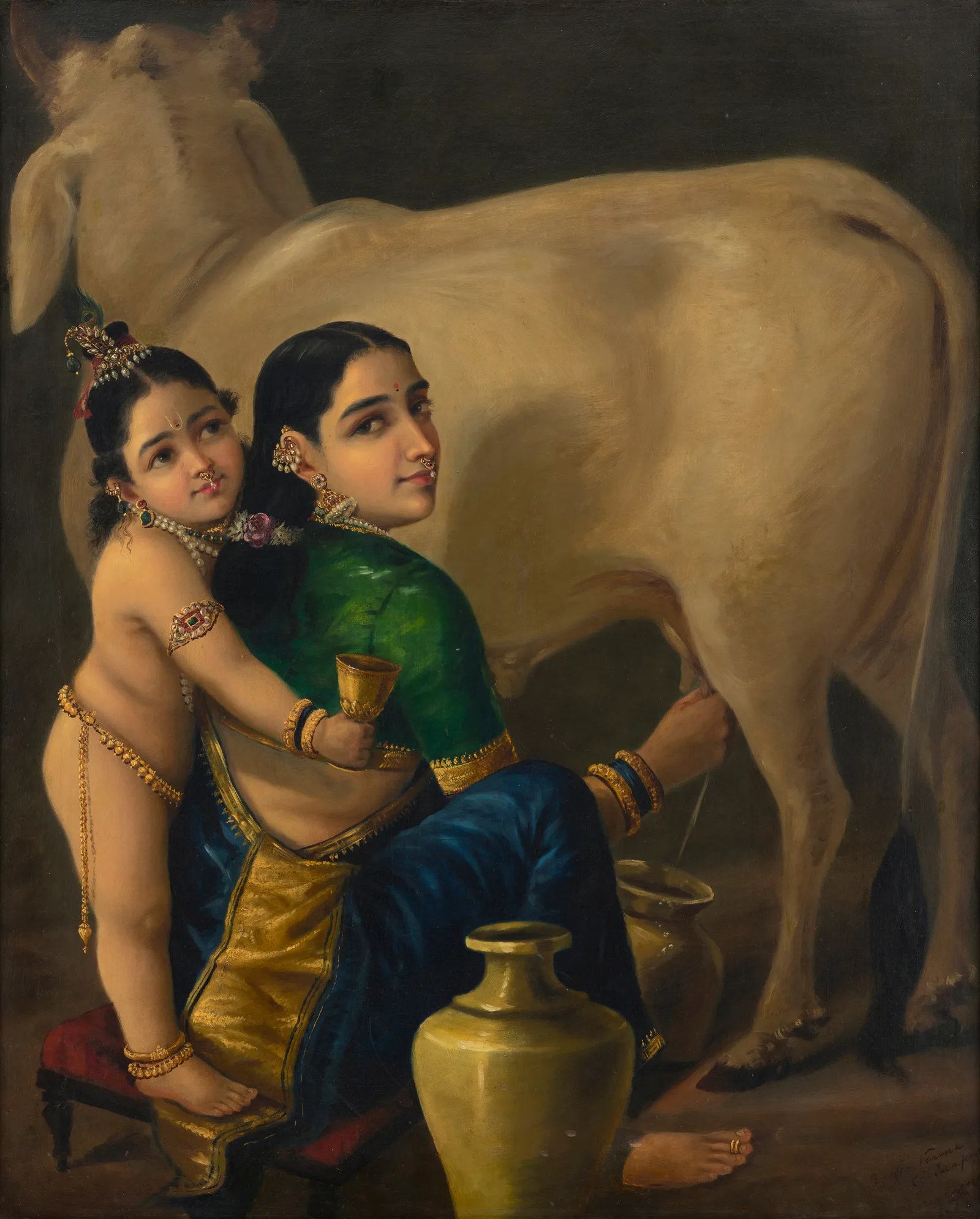 Raja Ravi Varma's Yashoda and Krishna